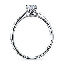 Помолвочное кольцо из серебра с бриллиантом