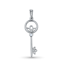 Подвеска из серебра с бриллиантом