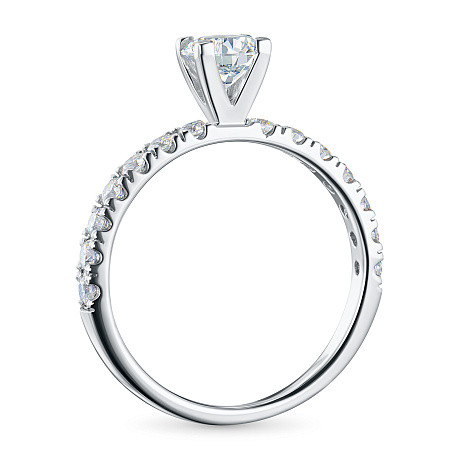 Кольцо из белого золота с бриллиантами