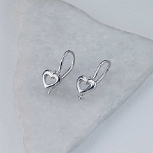 Серьги из серебра с бриллиантом