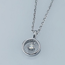 Подвеска из серебра с бриллиантом