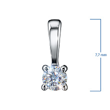 Подвеска из серебра с бриллиантом