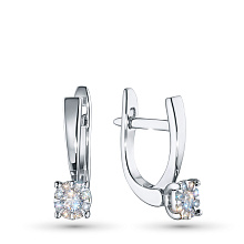 Серьги из белого золота c бриллиантами