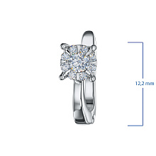 Серьги из серебра c бриллиантами