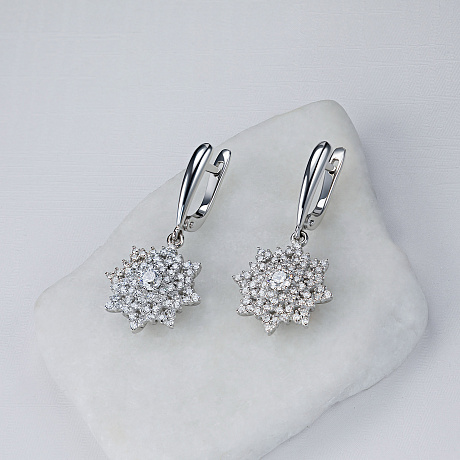 Серьги из белого золота