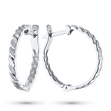 Серьги из белого золота с бриллиантами