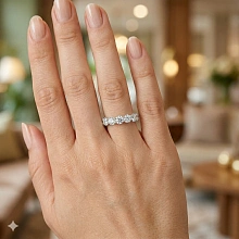 Кольцо из белого золота c бриллиантами