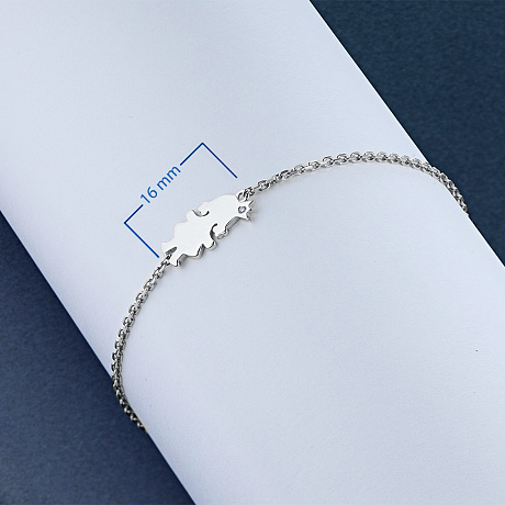 Браслет из серебра с бриллиантом