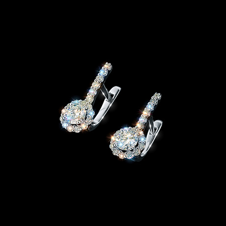 Серьги из белого золота