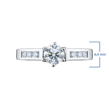 Кольцо из белого золота