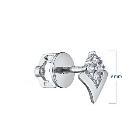 Пусеты из белого золота