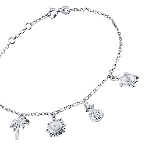 Браслет из серебра с бриллиантом