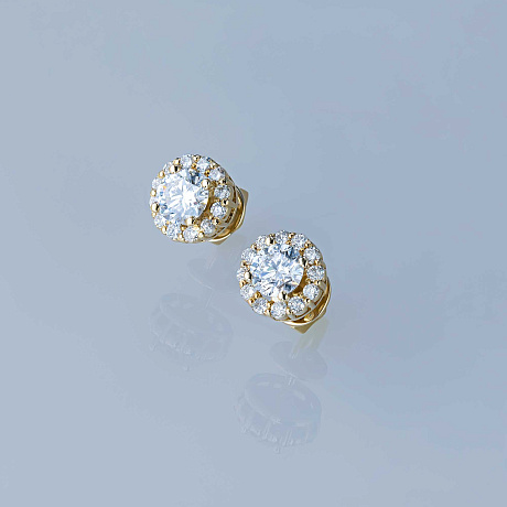 Пусеты из желтого золота