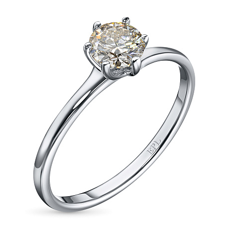 Кольцо из комбинированного золота с бриллиантом