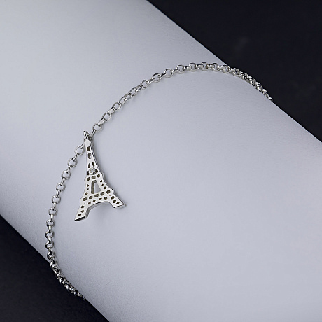 Браслет из серебра с бриллиантом