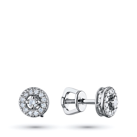 Пусеты из белого золота