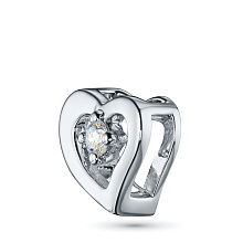 Подвеска из белого золота с бриллиантом