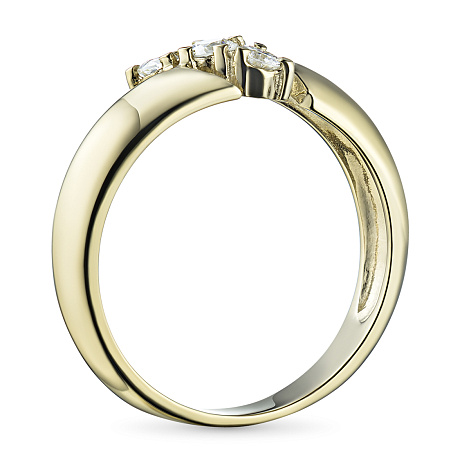 Кольцо из желтого золота с бриллиантами