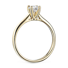 Помолвочное кольцо из желтого золота с бриллиантом