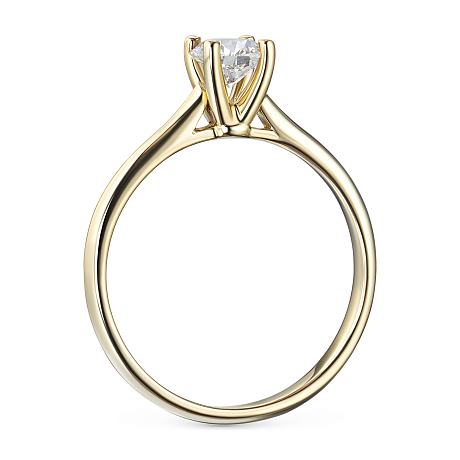 Помолвочное кольцо из желтого золота