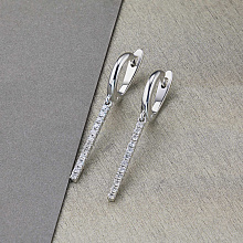 Серьги из белого золота c бриллиантами