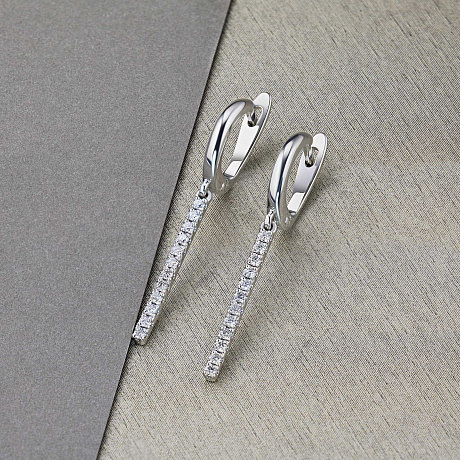 Серьги из белого золота