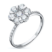 Кольцо из белого золота c бриллиантами