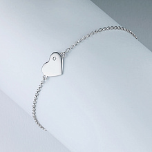 Браслет из белого золота с бриллиантом