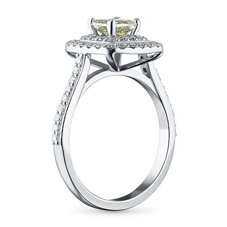 Кольцо из комбинированного золота с бриллиантами