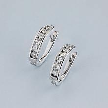 Серьги из белого золота c бриллиантами