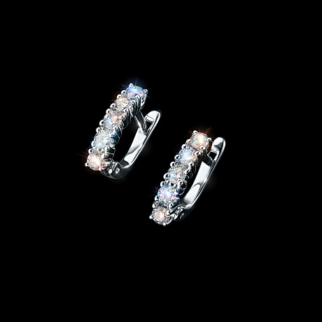 Серьги из белого золота