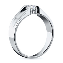 Кольцо из комбинированного золота с бриллиантом