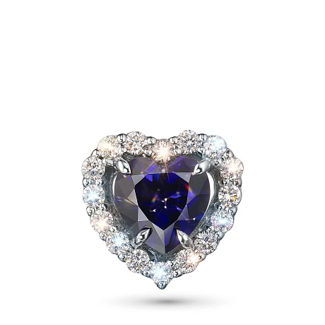 Подвеска из комбинированного золота с и сапфиром