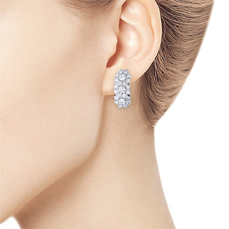 Серьги из белого золота