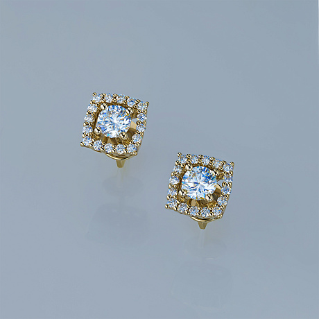 Пусеты из желтого золота