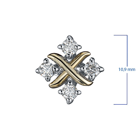 Подвеска из комбинированного золота