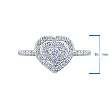 Кольцо из серебра c бриллиантами