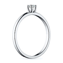 Кольцо из белого золота с бриллиантом