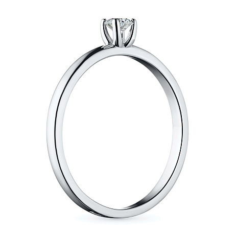 Кольцо из белого золота с бриллиантом