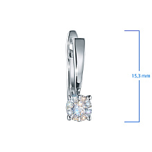 Серьги из белого золота c бриллиантами