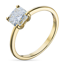 Помолвочное кольцо из желтого золота с бриллиантом