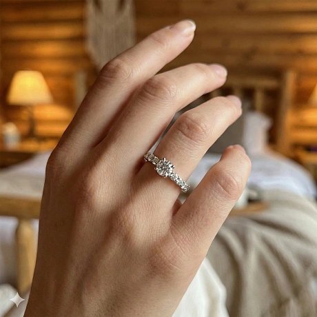 Кольцо из белого золота