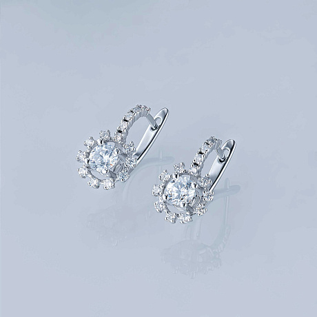 Серьги из белого золота