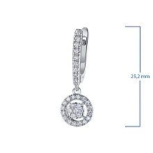 Серьги из белого золота c бриллиантами