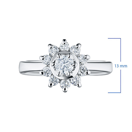 Кольцо из белого золота