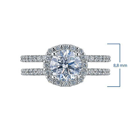 Классическое кольцо из белого золота