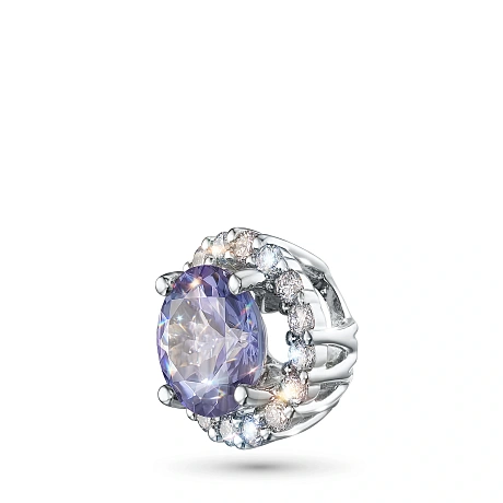 Подвеска из комбинированного золота с и танзанитом