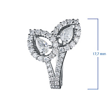 Серьги из белого золота c бриллиантами
