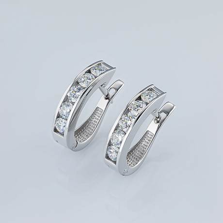 Серьги из белого золота