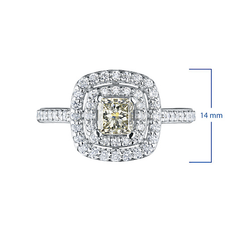 Кольцо из комбинированного золота с бриллиантами